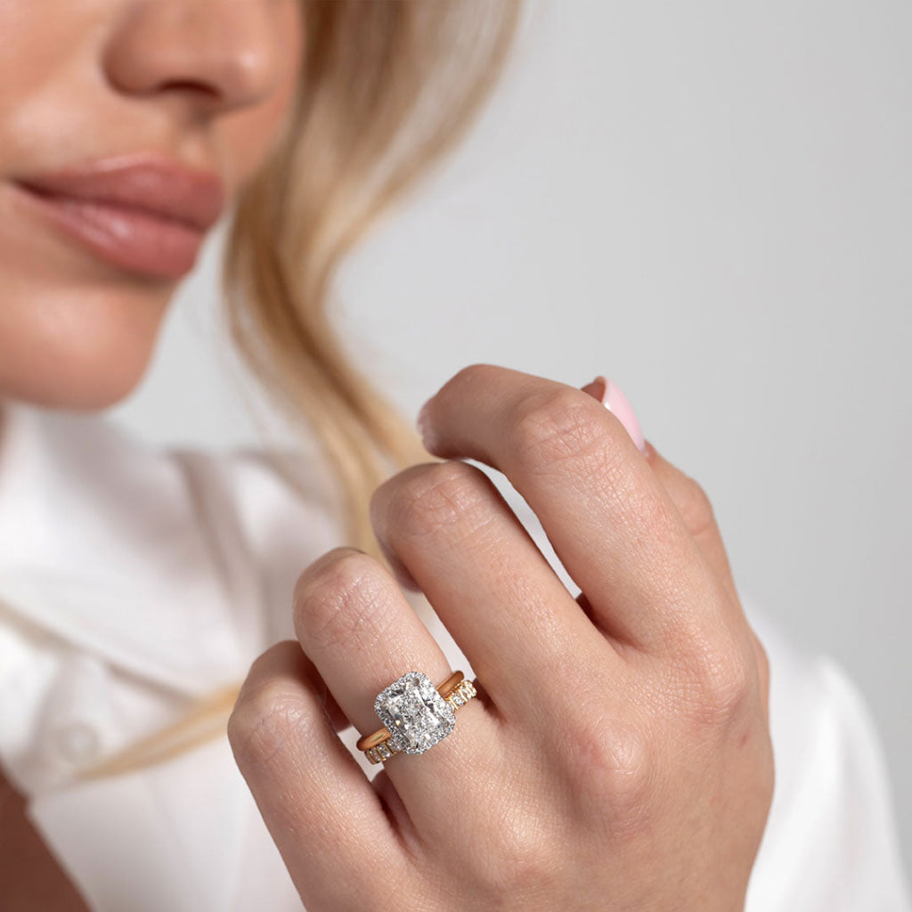 Arlette 2.20ct | Cushion Halo Lab Grown Diamond Engagement