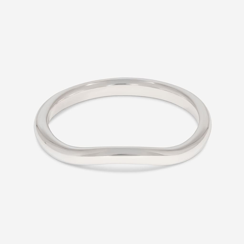 Arlo | Platinum Shaped Wedding Ring - Rings