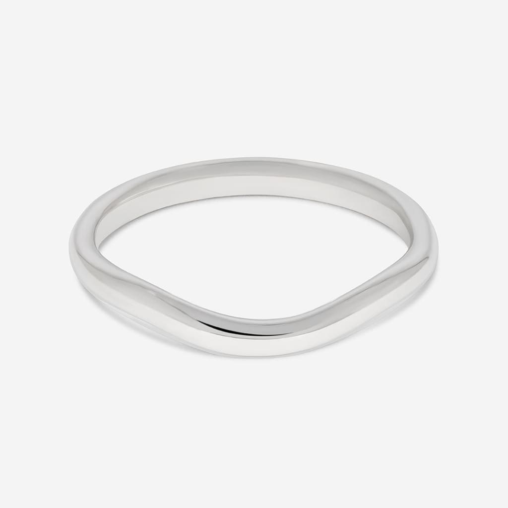 Arlo | Platinum Shaped Wedding Ring - Rings