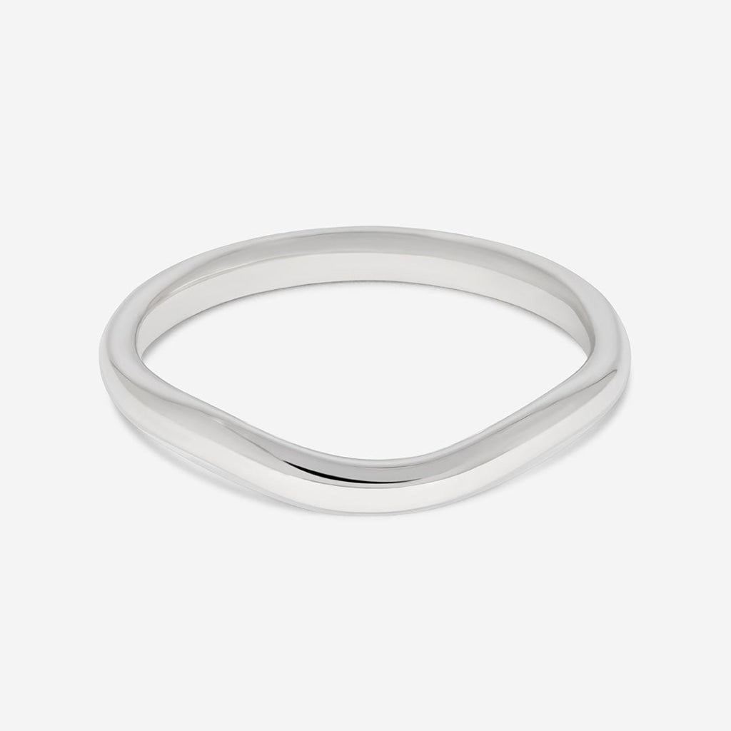 Arlo | Platinum Shaped Wedding Ring - Rings
