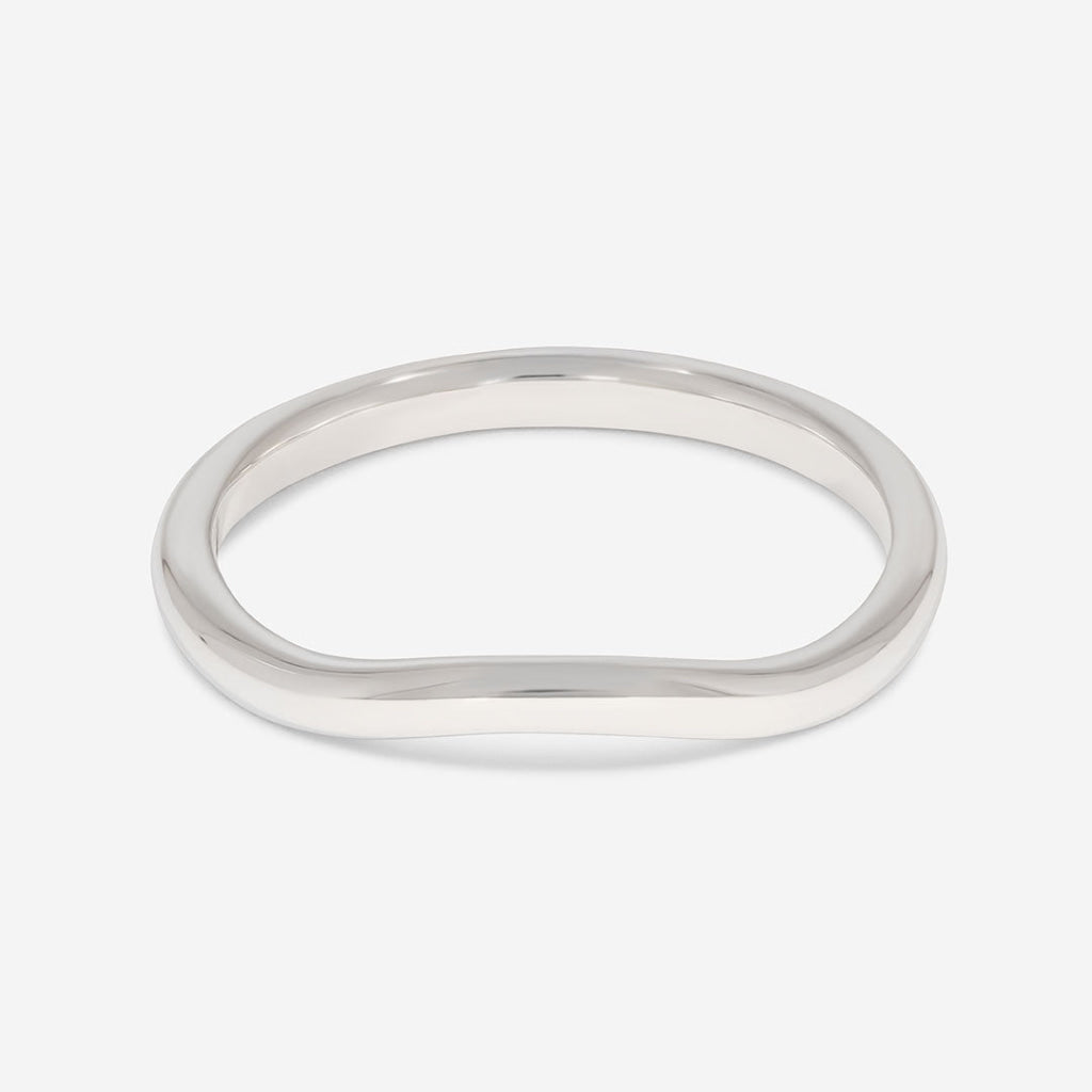 Arlo | Platinum Shaped Wedding Ring - Rings