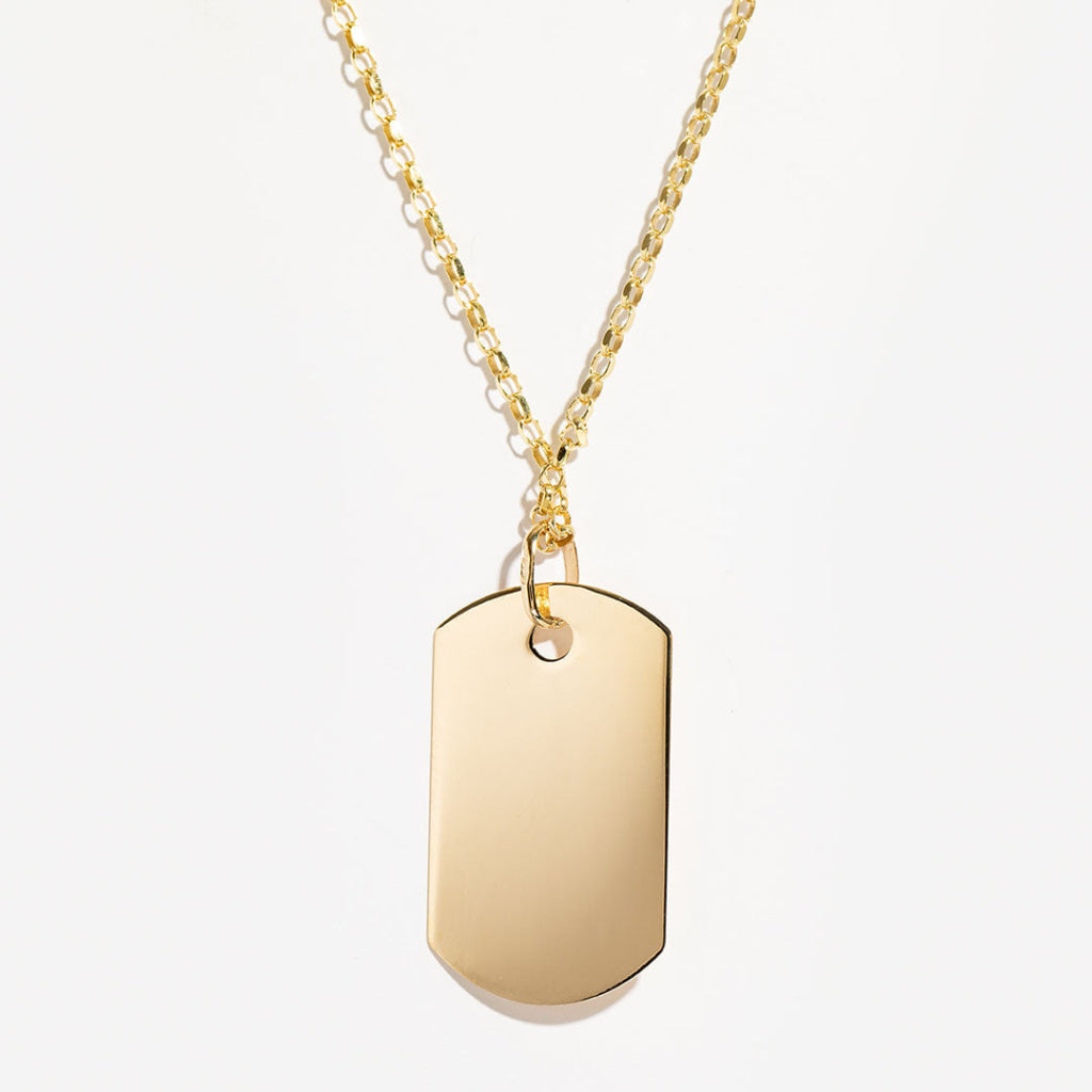 Army Tag Necklace | 9ct Gold