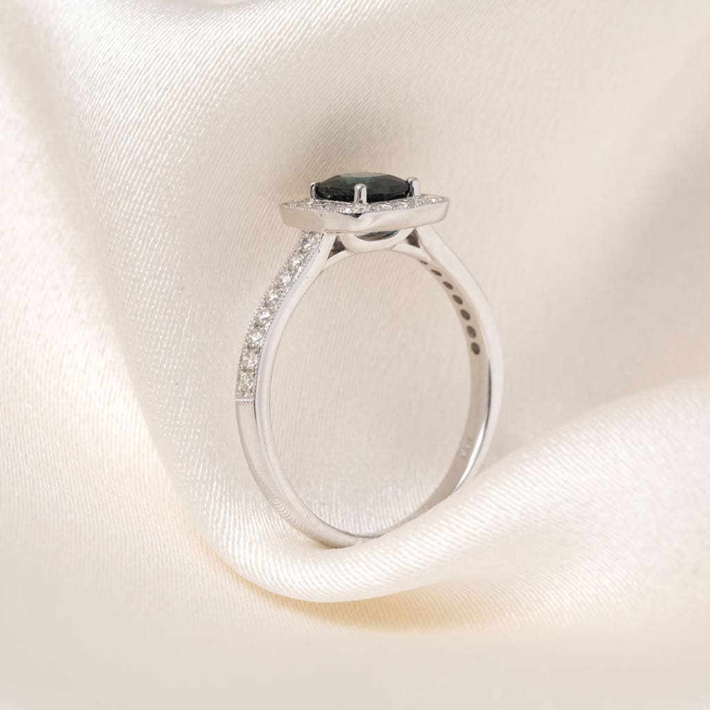 Asha | Sapphire Diamond Ring - Rings
