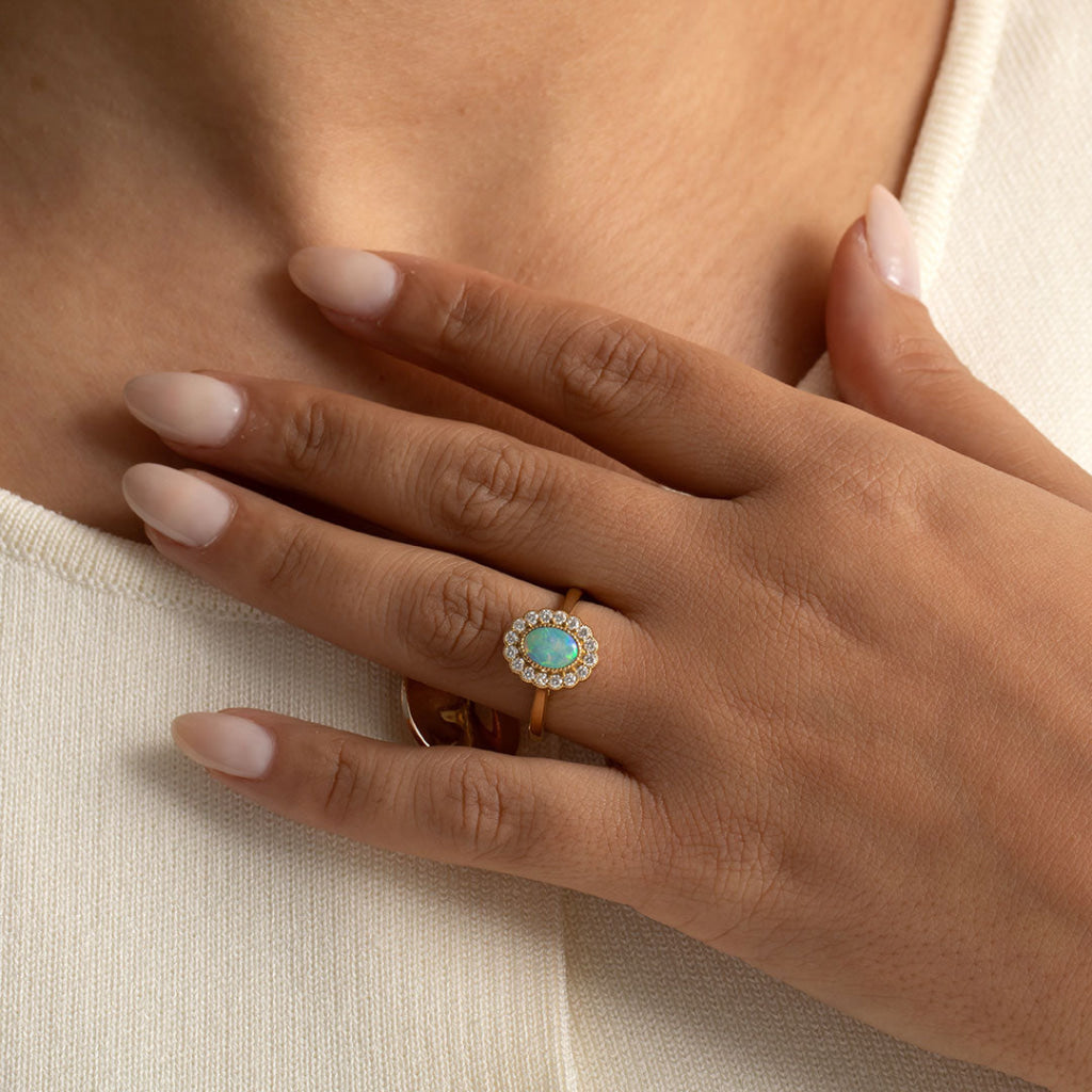 ASHLEA | Opal & Diamond Ring - Rings