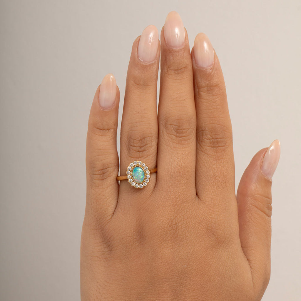 ASHLEA | Opal & Diamond Ring - Rings