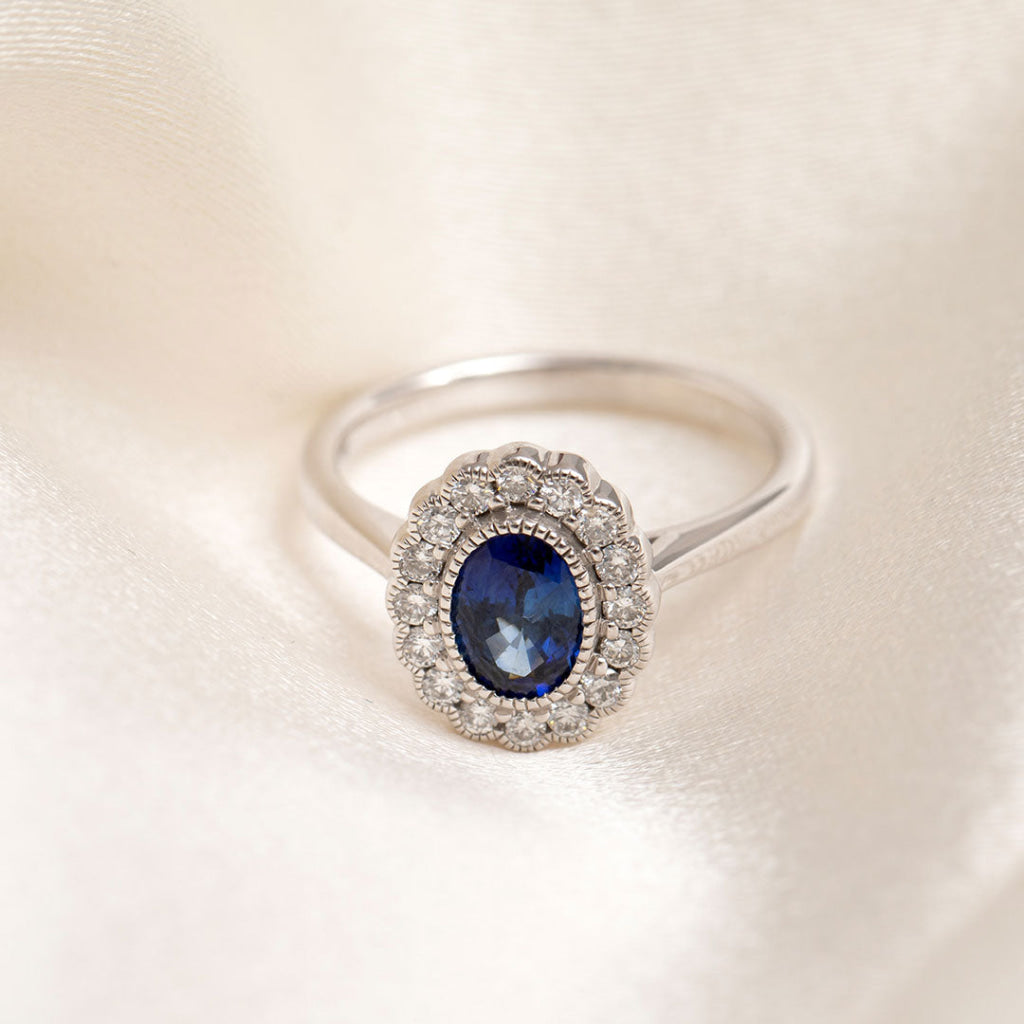 ASHLEA | Sapphire & Diamond Ring - Rings