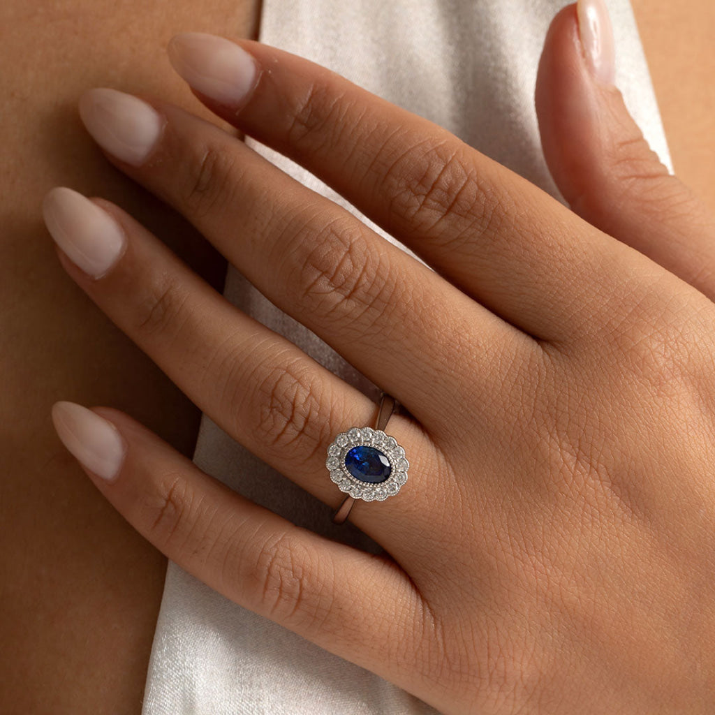 ASHLEA | Sapphire & Diamond Ring - Rings