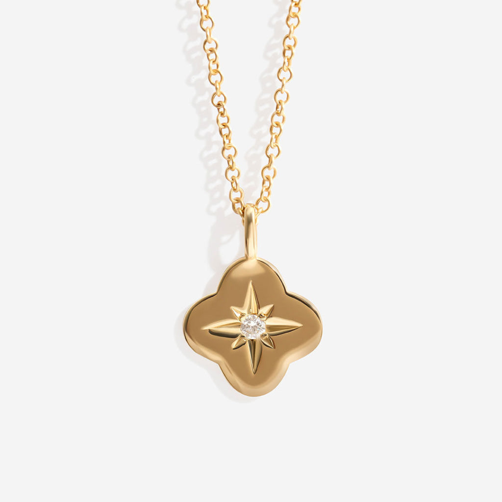 10ct gold diamond necklace