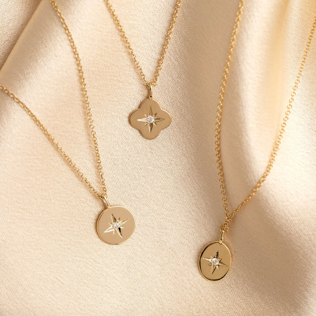 10ct gold diamond necklace
