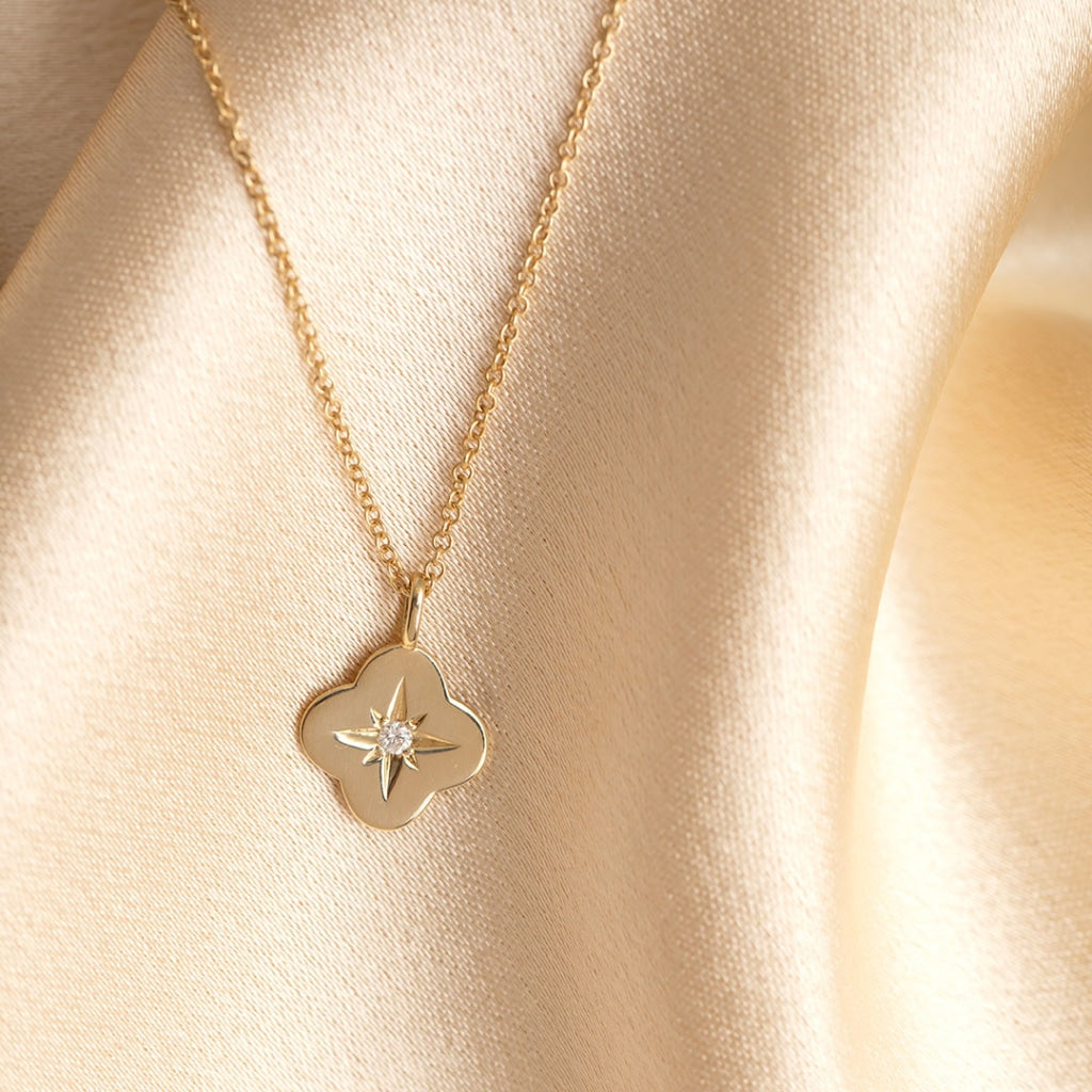 10ct gold diamond necklace
