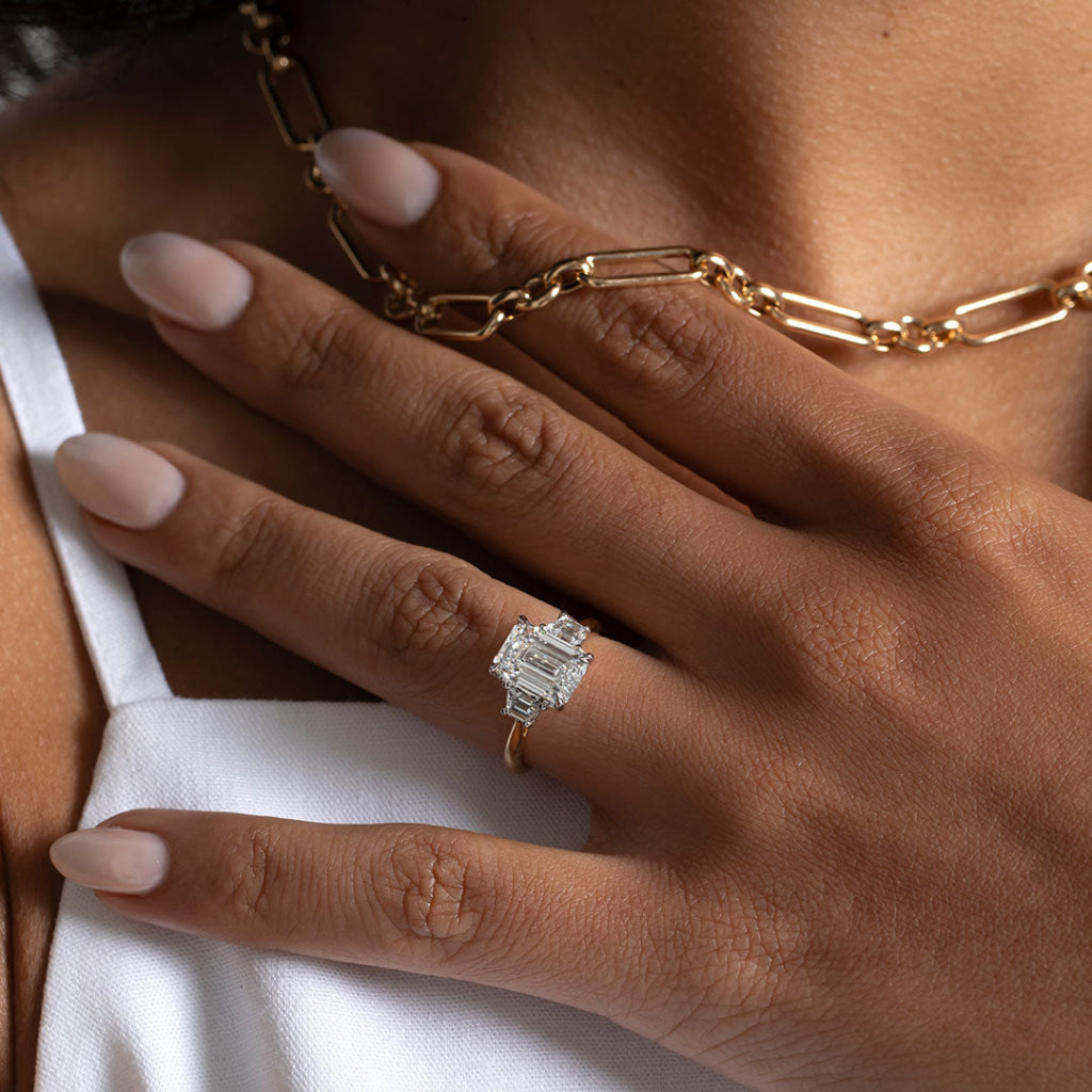 ASTRID 3.50ct | Emerald Cut Solitaire Lab Grown Diamond