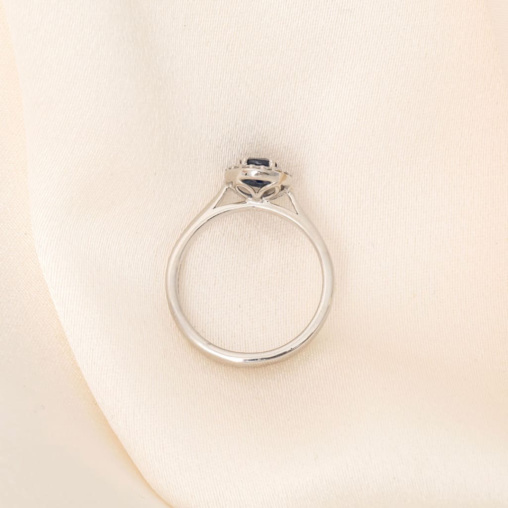 AURELIA | Sapphire Diamond Ring Set in Platinum - Rings