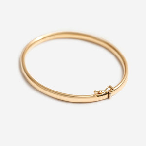 Aureole Solid Bangle | 9ct Gold