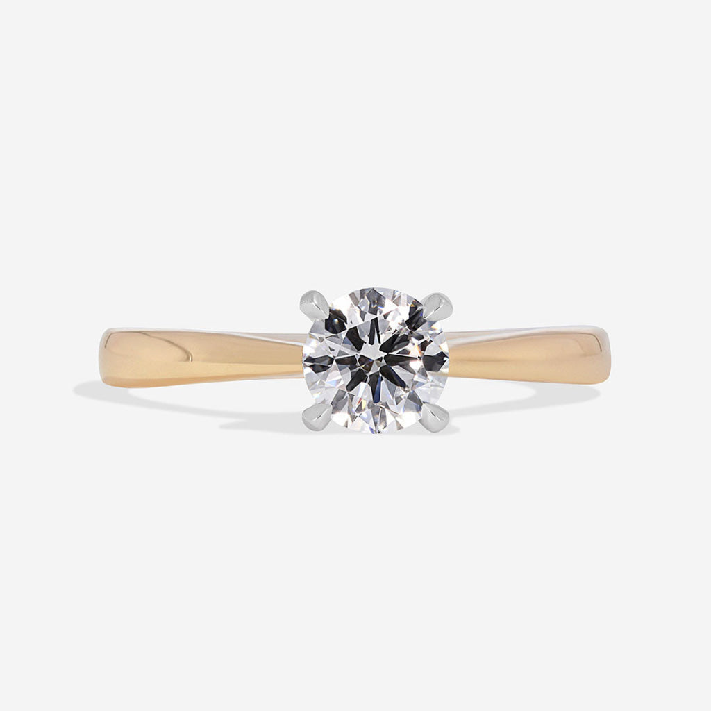 AURIC 0.50ct | Round Solitaire Lab Grown Diamond Engagement Ring in 18ct Gold