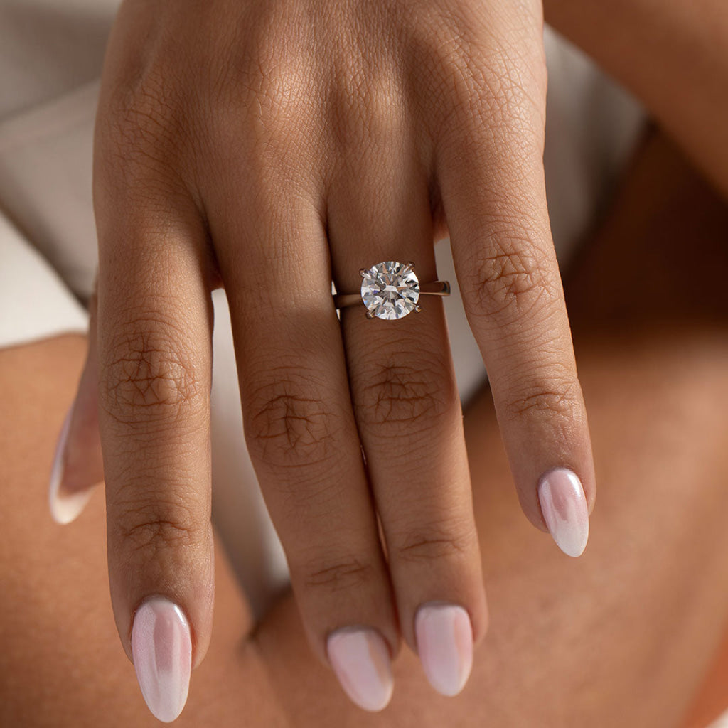 AURIC 2.50ct | Round Solitaire Lab Grown Diamond Engagement Ring in Platinum