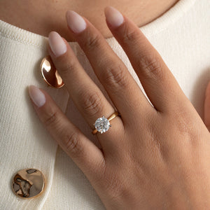 AURIC 2ct | Round Solitaire Lab Grown Diamond Engagement Ring in 18ct Gold