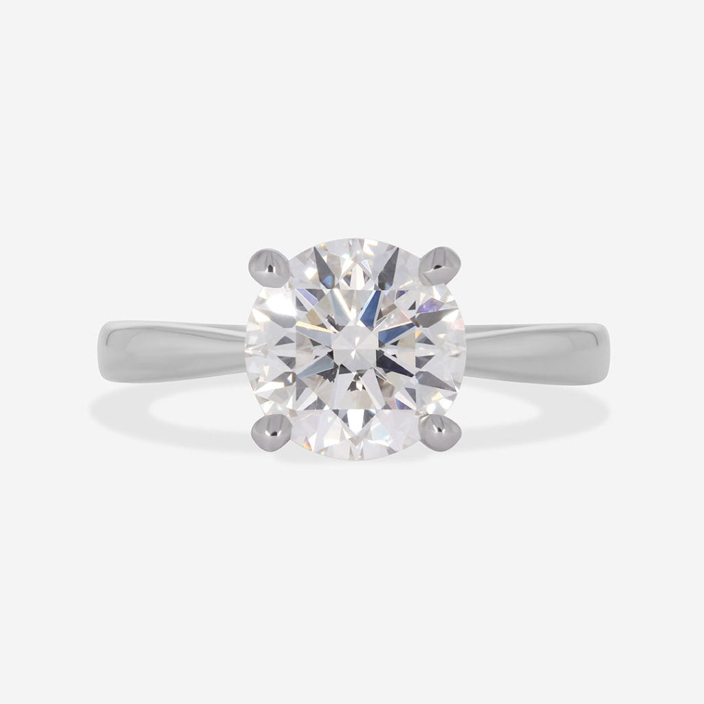 AURIC 2ct | Round Solitaire Lab Diamond Set in Platinum