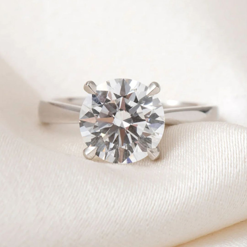 AURIC 3ct | Round Solitaire Lab Grown Diamond Engagement