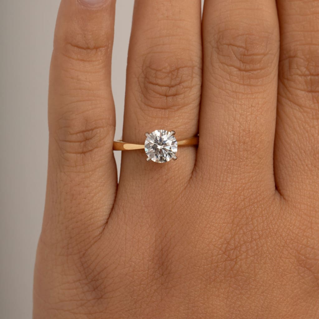 AURIC 1.20ct | Round Solitaire Lab Diamond Set in 18ct Gold