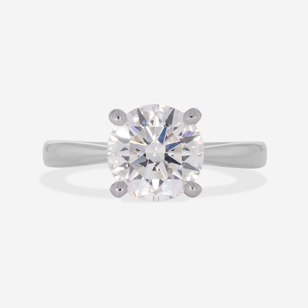 AURIC 2ct | Round Solitaire Lab Diamond Set in Platinum