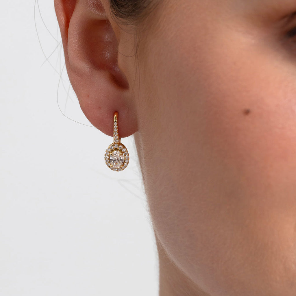 Aurielle | 1ct Lab Grown Diamond Drop Earrings in 18ct Gold