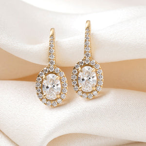 Aurielle | 1ct Lab Grown Diamond Drop Earrings in 18ct Gold