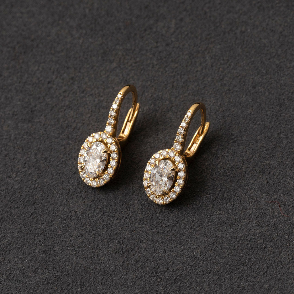 Aurielle | 1ct Lab Grown Diamond Drop Earrings in 18ct Gold