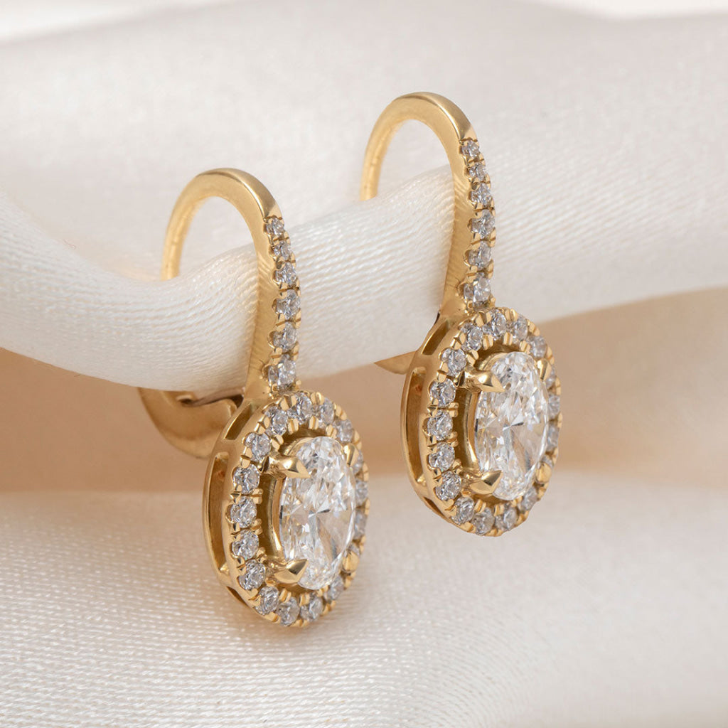 Aurielle | 1ct Lab Grown Diamond Drop Earrings in 18ct Gold