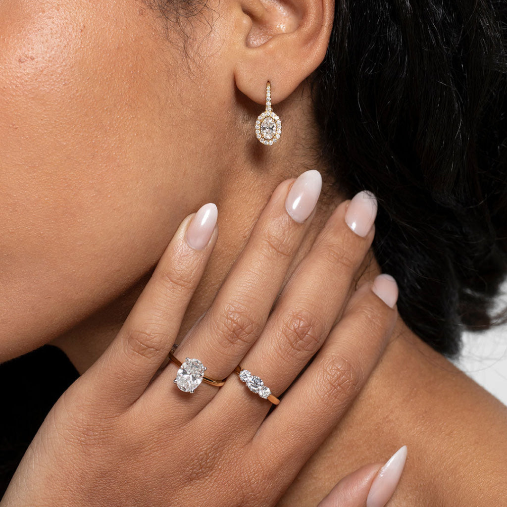 Aurielle | 1ct Lab Grown Diamond Drop Earrings in 18ct Gold