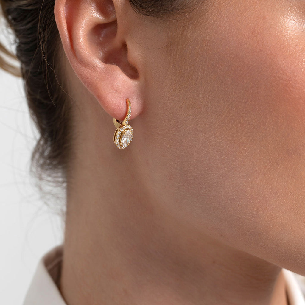 Aurielle | 1ct Lab Grown Diamond Drop Earrings in 18ct Gold