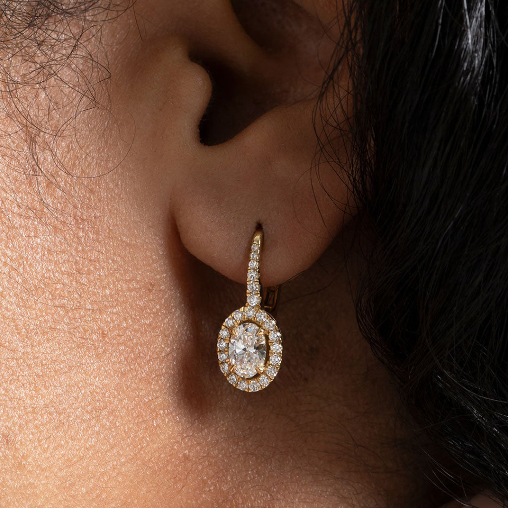 Aurielle | 1ct Lab Grown Diamond Drop Earrings in 18ct Gold