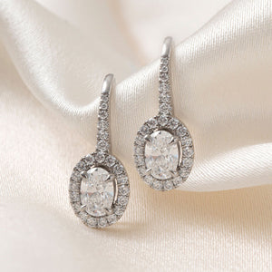 Aurielle | 1ct Lab Grown Diamond Drop Earrings in Platinum