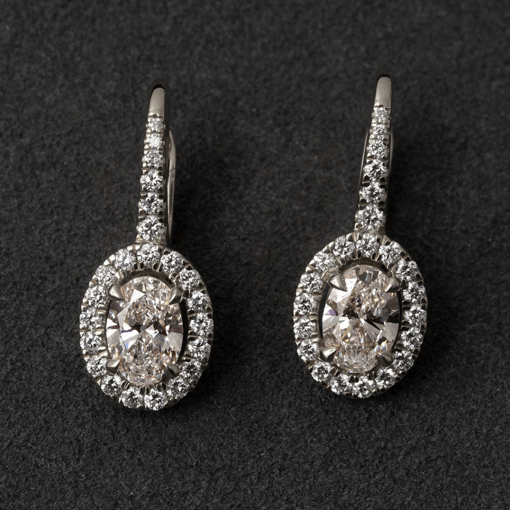 Aurielle | 1ct Lab Grown Diamond Drop Earrings in Platinum