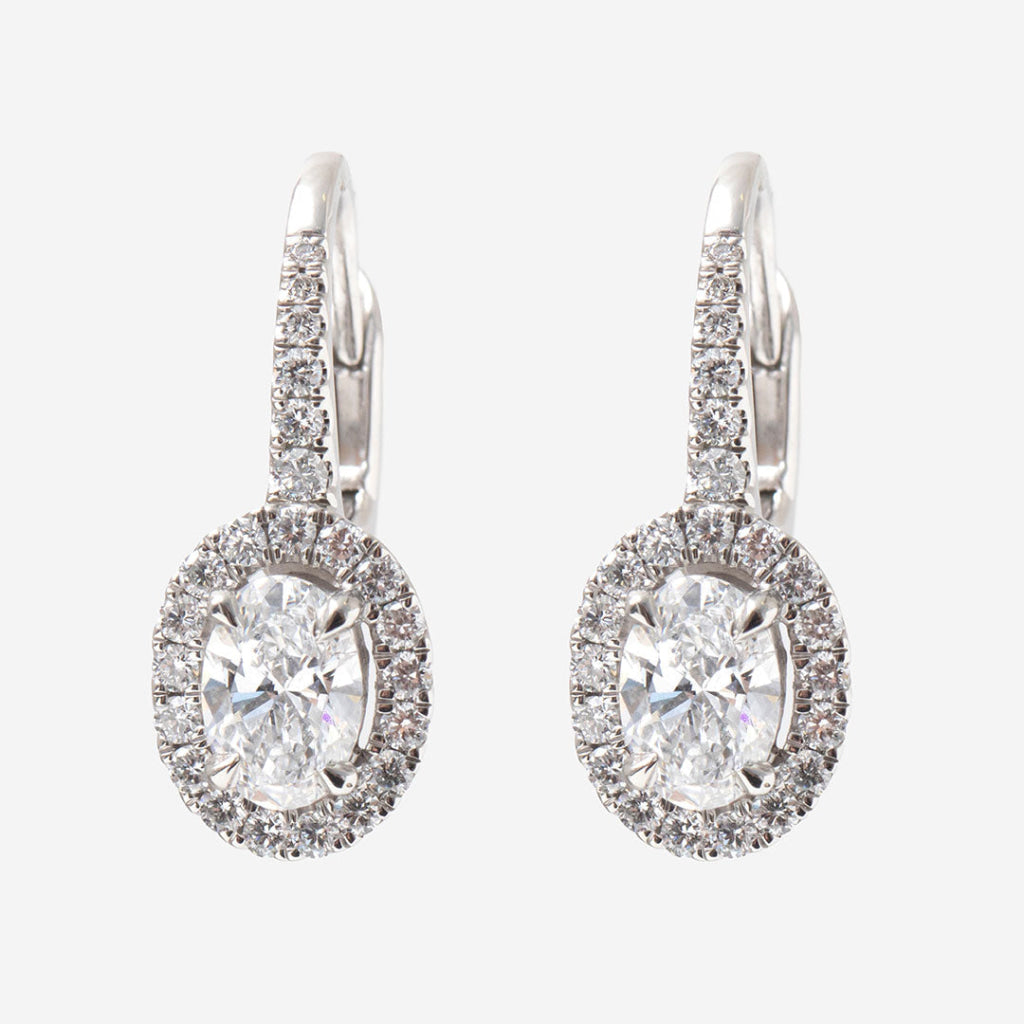 Aurielle | 1ct Lab Grown Diamond Drop Earrings in Platinum