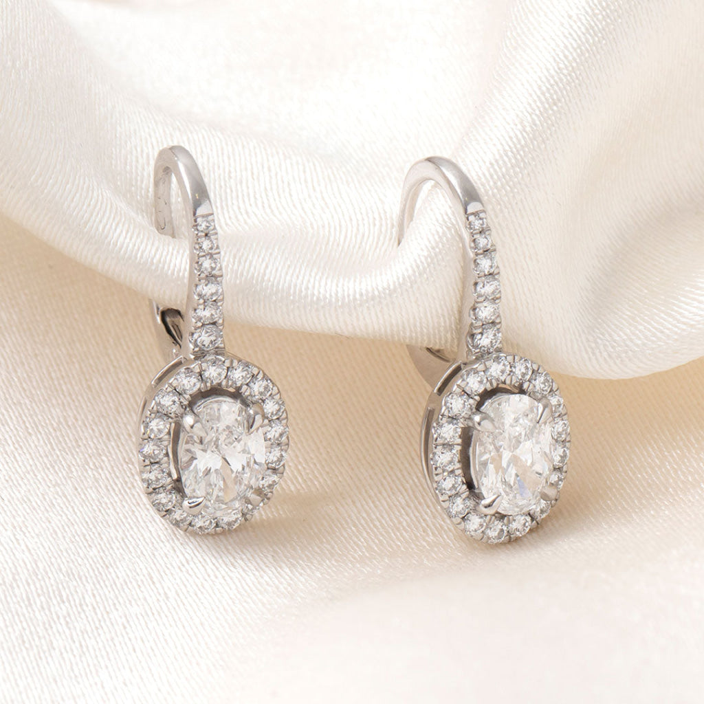 Aurielle | 1ct Lab Grown Diamond Drop Earrings in Platinum