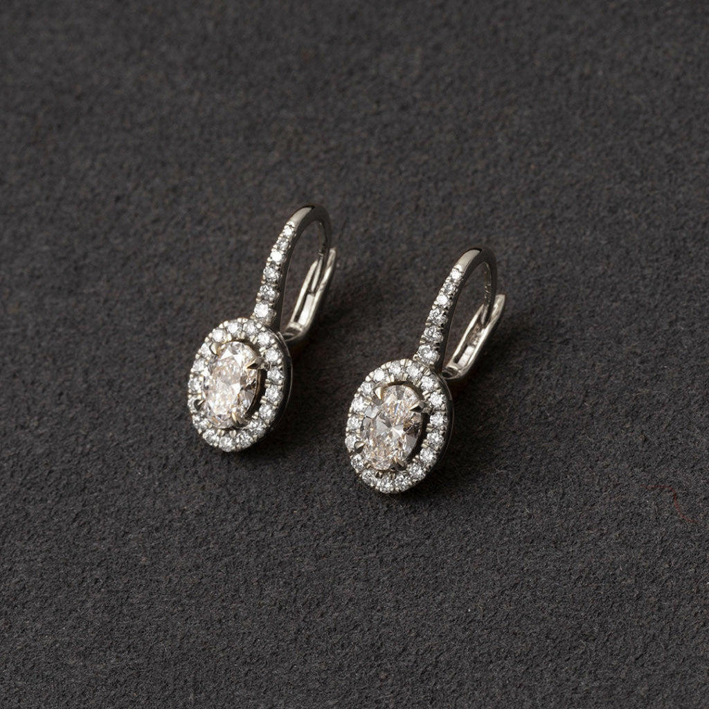 Aurielle | 1ct Lab Grown Diamond Drop Earrings in Platinum