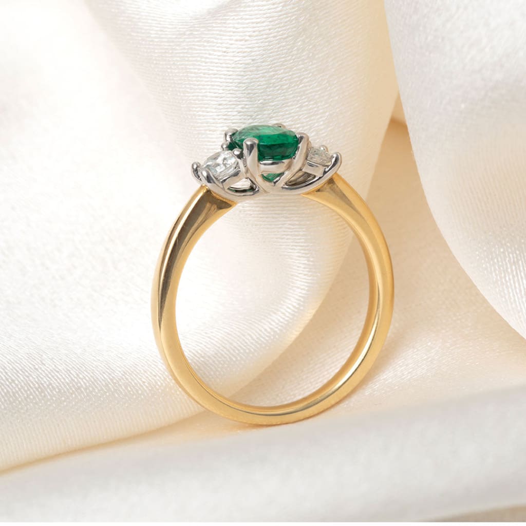 AVA | Emerald & Diamond Ring - Rings