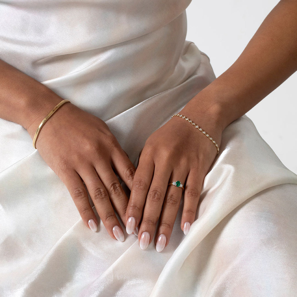 AVA | Emerald & Diamond Ring - Rings