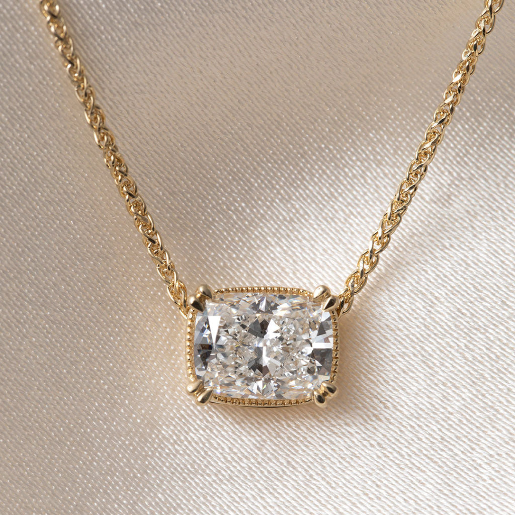 AVELINE - 2ct | Cushion Cut Lab Grown Diamond Necklace
