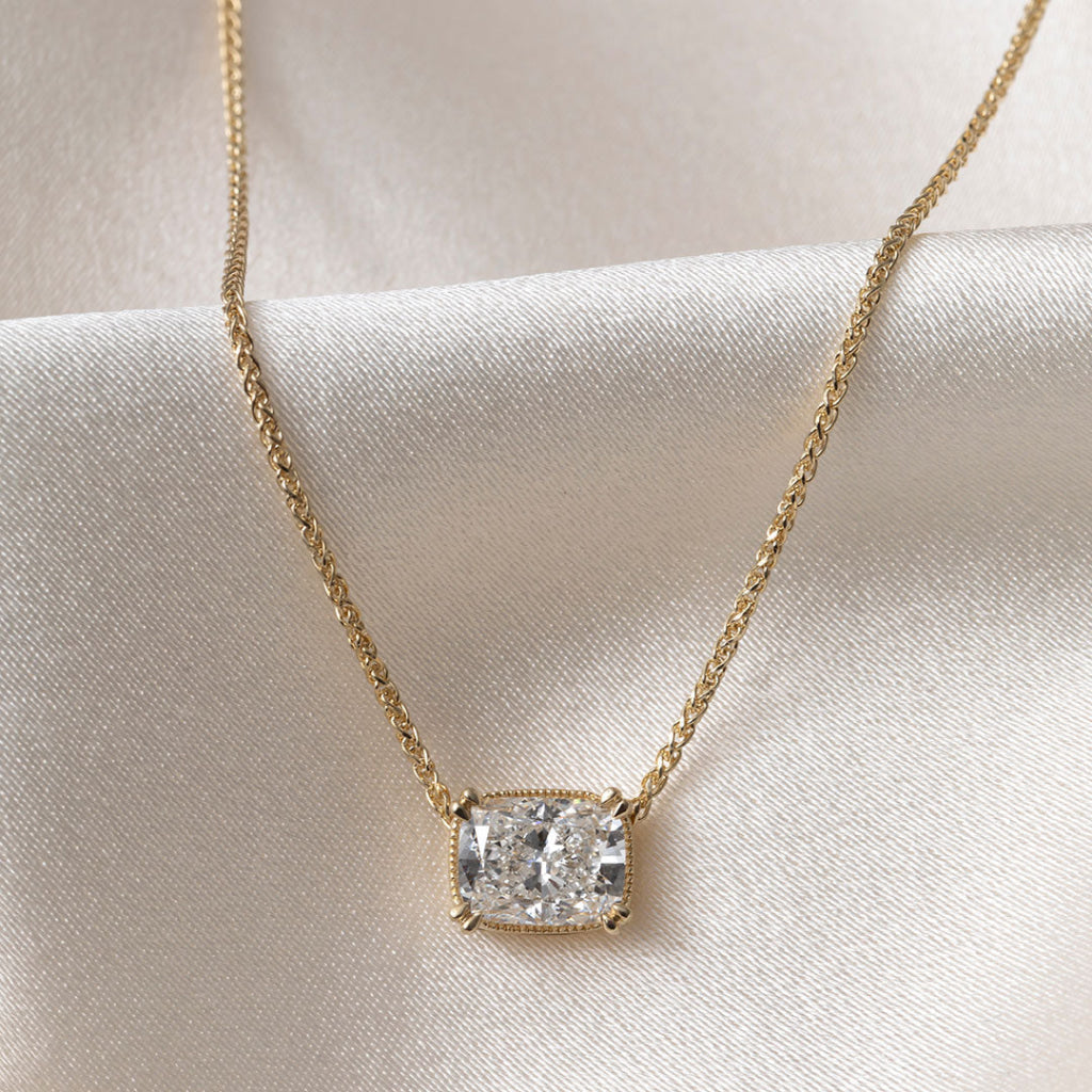 AVELINE - 2ct | Cushion Cut Lab Grown Diamond Necklace