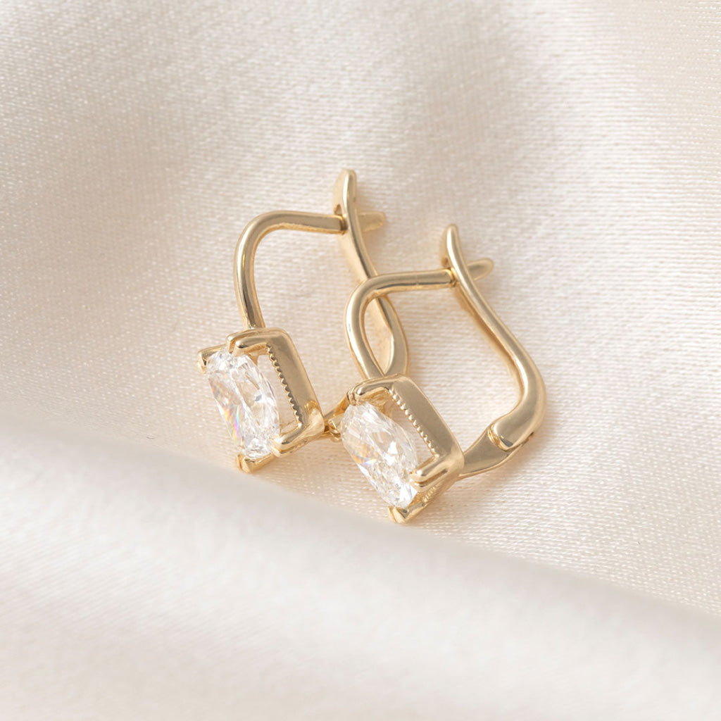 Aveline | Lab Grown Diamond Drop Earrings in 9ct Gold