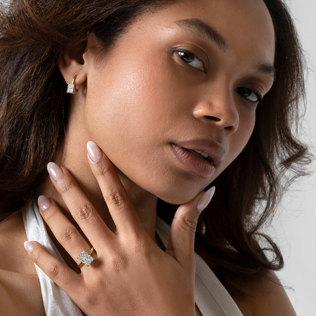 Aveline | Lab Grown Diamond Drop Earrings in 9ct Gold