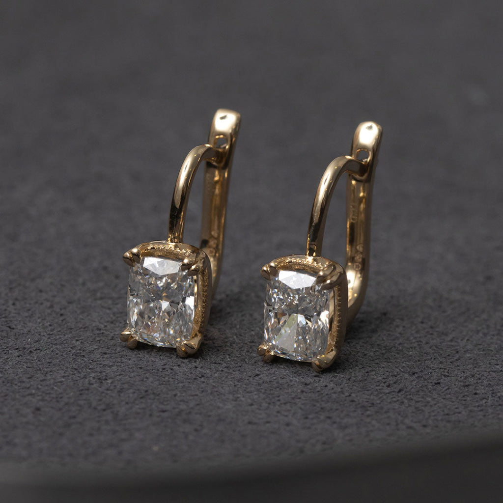 Aveline | Lab Grown Diamond Drop Earrings in 9ct Gold