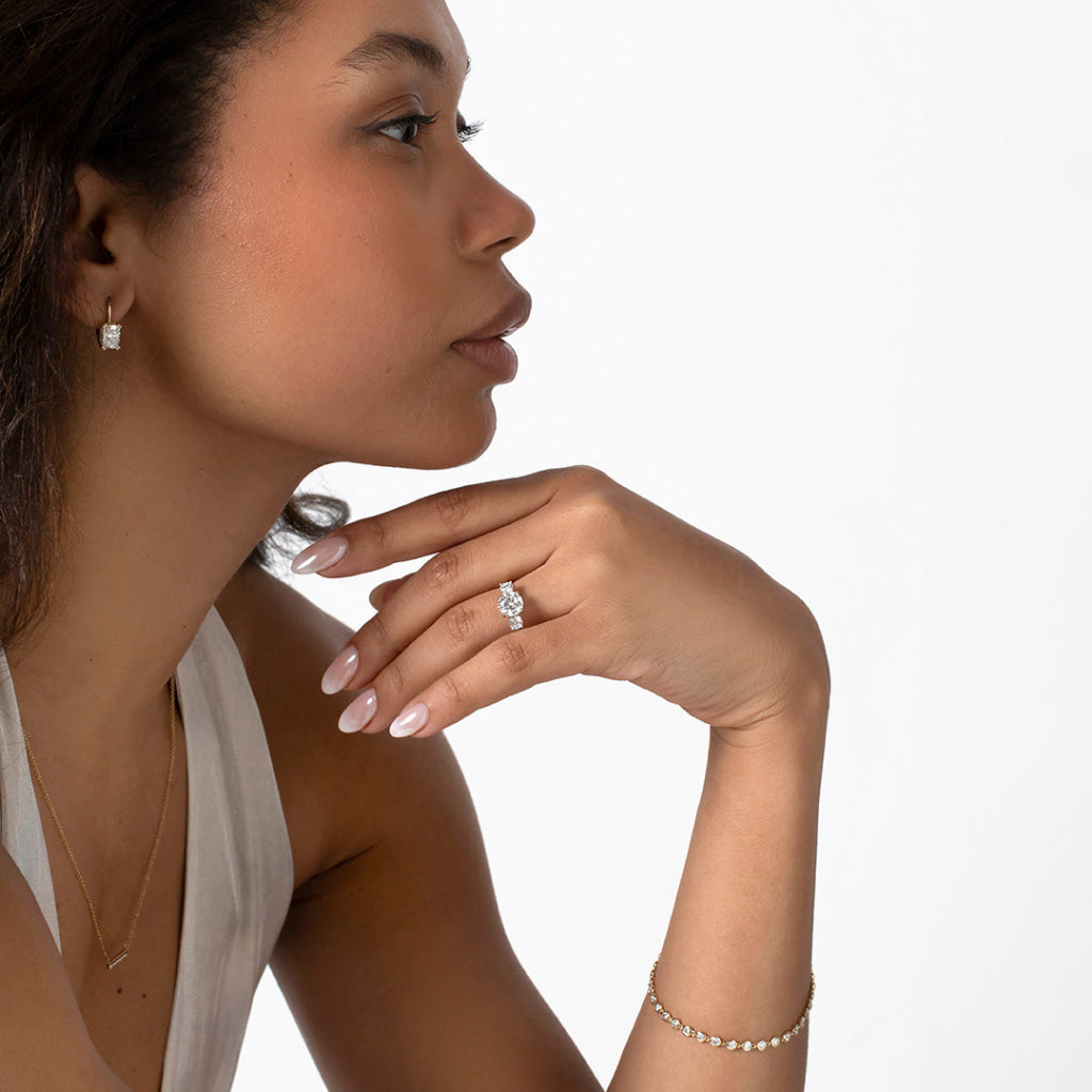 Aveline | Lab Grown Diamond Drop Earrings in 9ct Gold