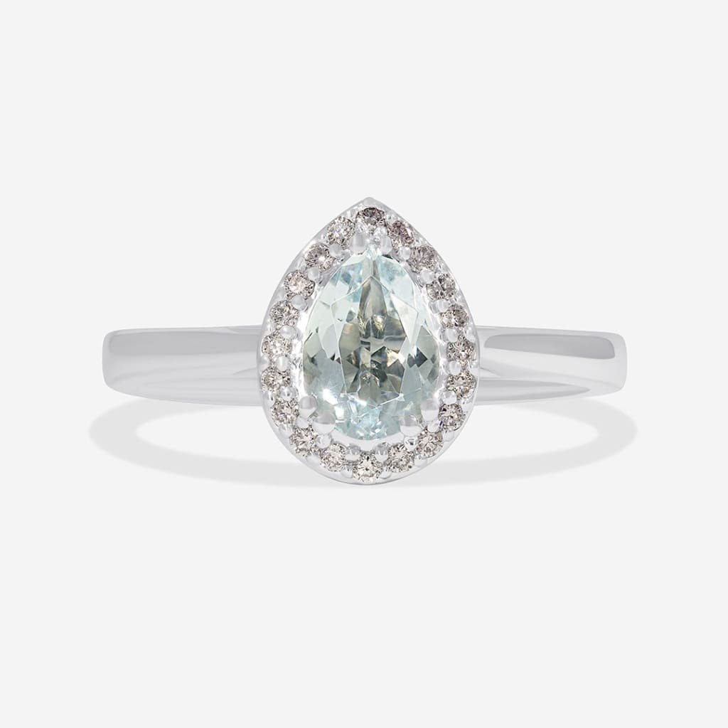 AVEN | Blue Topaz Diamond Ring Set in Platinum - Rings