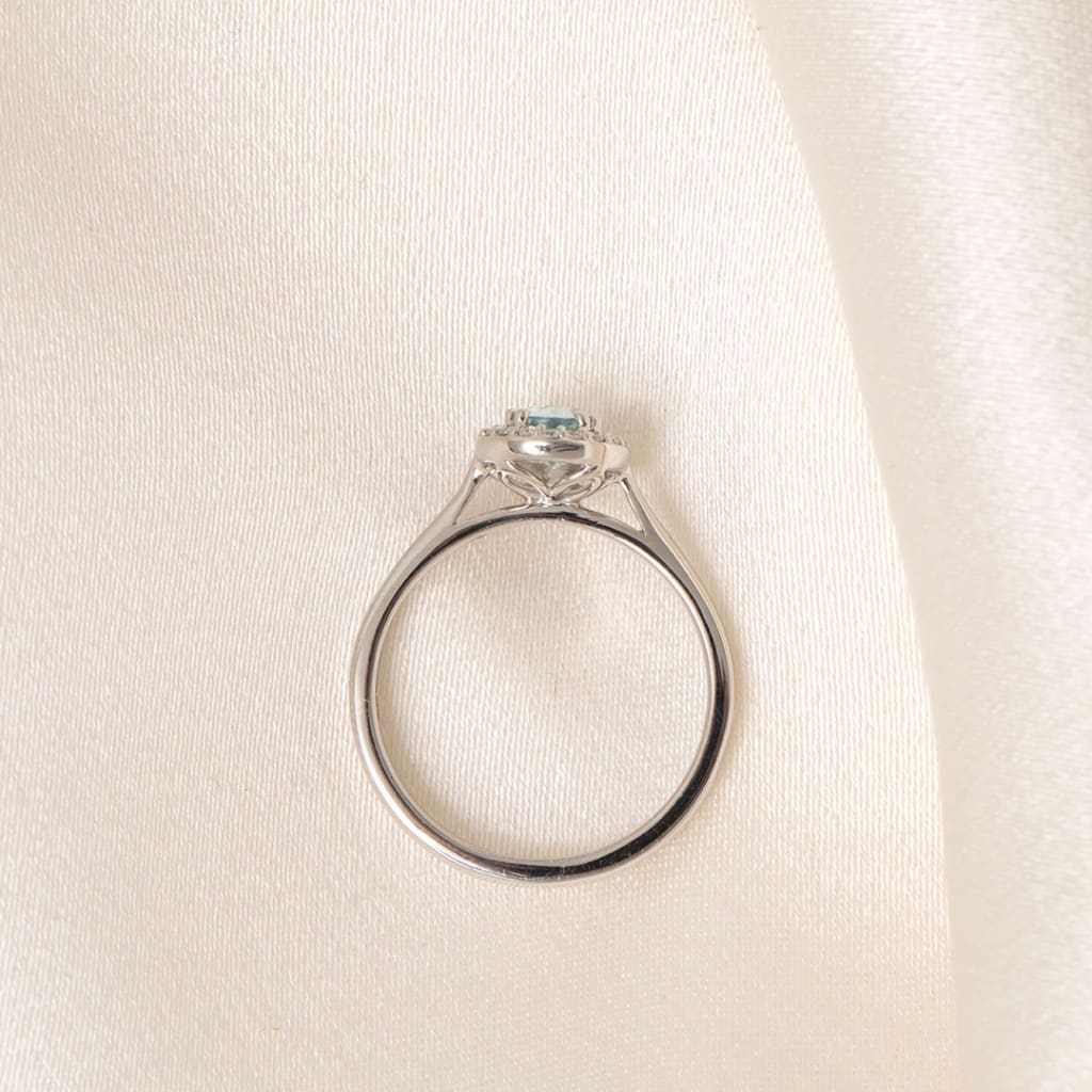 AVEN | Blue Topaz Diamond Ring Set in Platinum - Rings