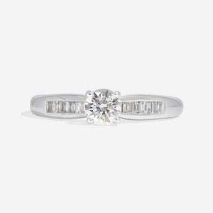 AVERY 0.52ct | Round Solitaire Diamond Engagement Ring in 18ct White Gold