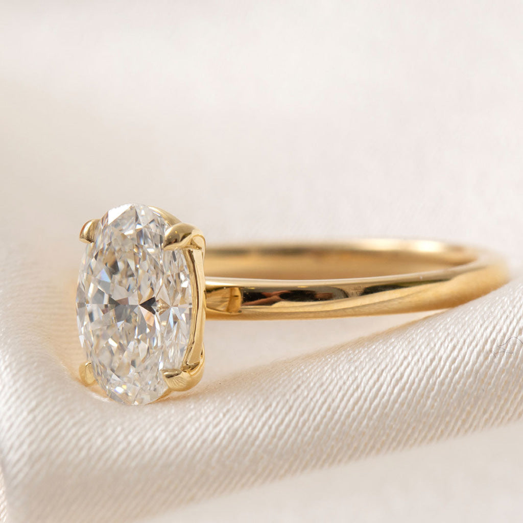 AVOCA 1.50ct | Oval Solitaire Lab Diamond Set in 18ct Gold