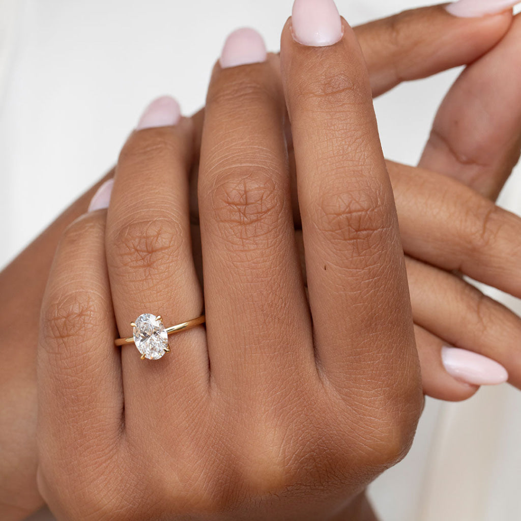 AVOCA 1.50ct | Oval Solitaire Lab Diamond Set in 18ct Gold