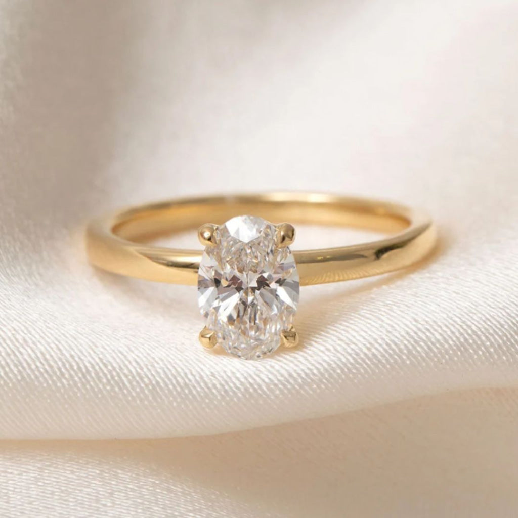 AVOCA 1ct | Oval Solitaire Lab Diamond Set in 18ct Gold